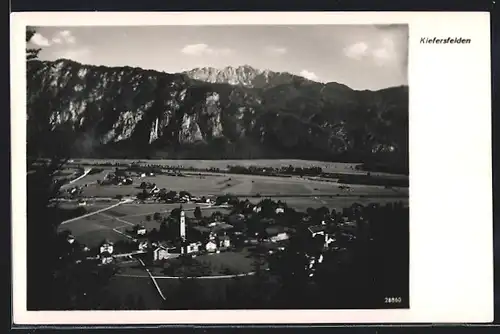 AK Kiefersfelden /Bayrisches Hochland, Teilansicht mit Scheffauer