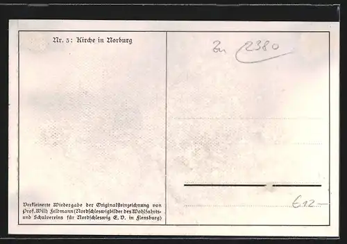 Künstler-AK Norburg, Kirche
