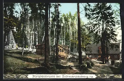 AK Fürstenbrunn bei Schwarzenberg, Ortspartie