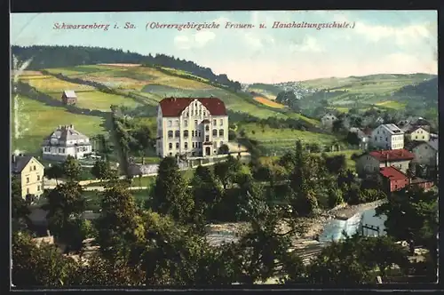 AK Schwarzenberg i. Sa., Obererzgebirgische Frauen- und Haushaltungsschule