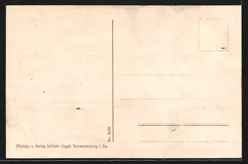 AK Schwarzenberg i. sächs. Erzgeb., Teilansicht mit Kirche