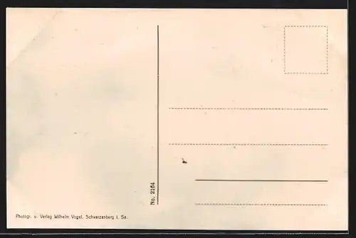 AK Schwarzenberg i. sächs. Erzgeb., Ortspartie mit Kirche