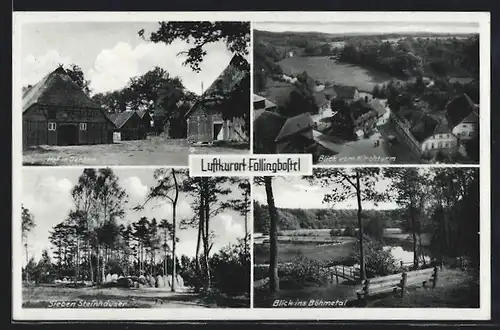 AK Fallingbostel, Böhmetal, Sieben Steinhäuser, Blick vom Kirchturm