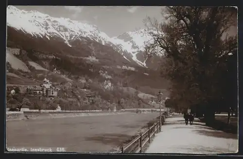 Foto-AK Fritz Gratl: Innsbruck, Innpartie