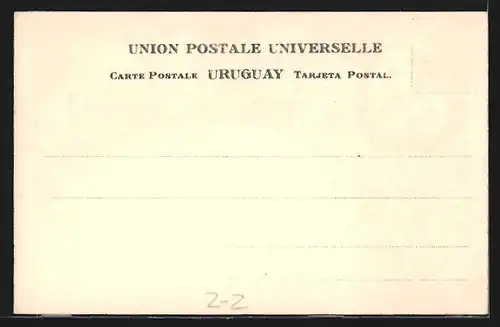 AK Uruguay, Briefmarken und Wappen des Landes