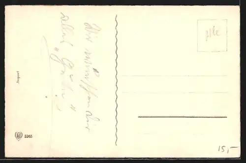 AK Reichsbanknote Ein Tausend Mark - wenn ich dich seh` dann möcht ich weinen