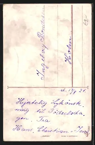 AK Segelschiff mit Geldscheinsegeln und Geldsäcken