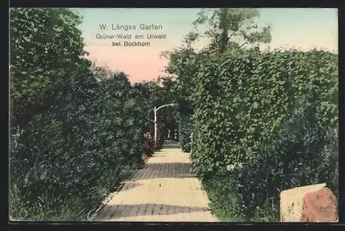 AK Bockhorn, W. Lánges Garten, Grüner-Wald am Urwald