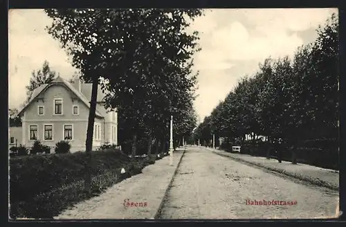 AK Esens, Blick in die Bahnhofstrasse