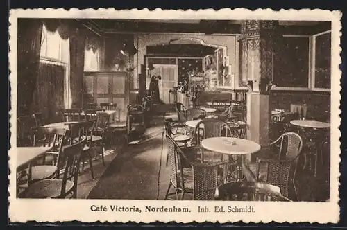 AK Nordenham, Café Victoria, Innenansicht