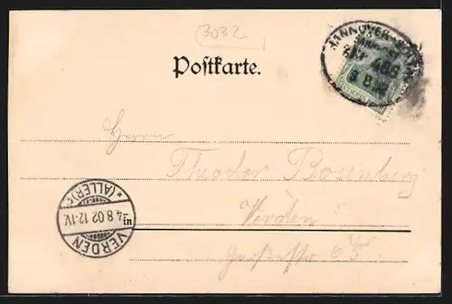 AK Fallingbostel /Lüneburger Heide, Blick auf Gasthaus