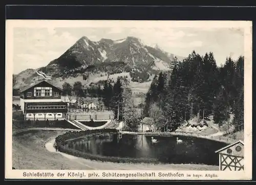 AK Sonthofen / Bayr. Allgäu, Schiessstätte der Königl. priv. Schützengesellschaft