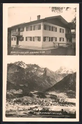 AK Oberstdorf i. Allgäu, Hotel Haus Vogler-Gambeck, Teilansicht