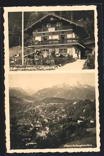 AK Berchtesgaden, Hotel Gebirgshaus Engedey mit , Teilansicht