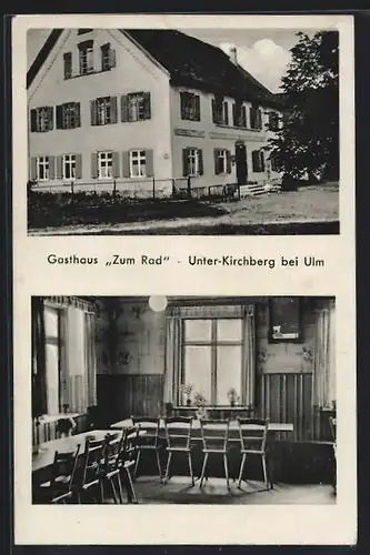 AK Unter-Kirchberg b. Ulm, Gasthaus Zum Rad, Bes. Eugen Enderle