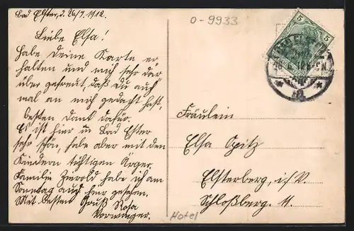 AK Bad Elster, Villa Schöne Aussicht