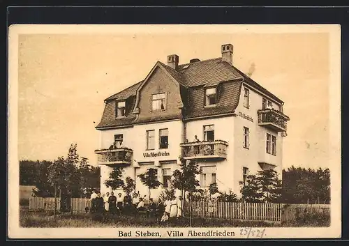 AK Bad Steben, Hotel Villa Abendfrieden