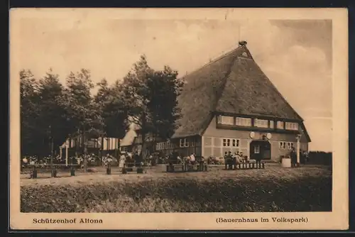 AK Hamburg-Altona, Gasthaus Schützenhof Altona, Bauernhaus im Volkspark
