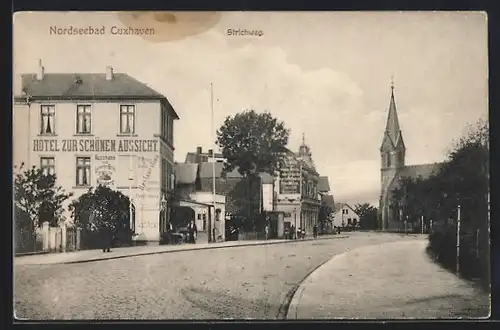 AK Cuxhaven, Hotel Zur Schönen Aussicht, Strichweg