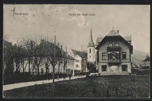 AK Nordrach, Partie mit Hotel Linde