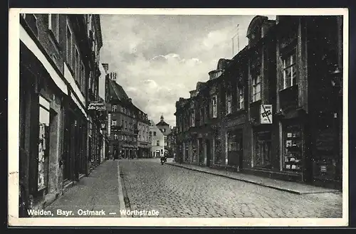 AK Weiden /Bayr. Ostmark, Wörthstrasse mit Geschäften