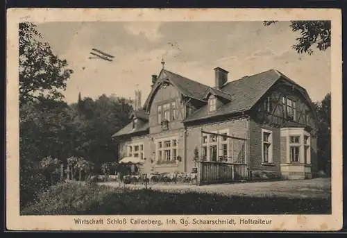 AK Callenberg, Wirtschaft Schloss Callenberg, Frühes Flugzeug