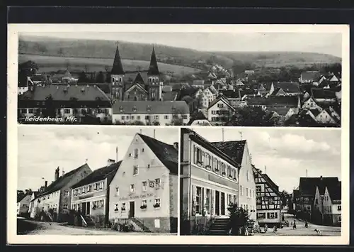 AK Heidenheim, Totalansicht, Gasthaus Hirschen, Strassenpartie