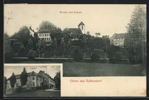 AK Rathendorf, Gasthof, Kirche und Schule