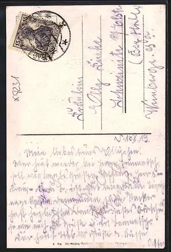 AK Ballendorf, Gasthof Ballendorf, Teichpartie mit Kirche