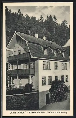 AK Berneck, Hotel-Pension Pittroff, Heinersreutherweg