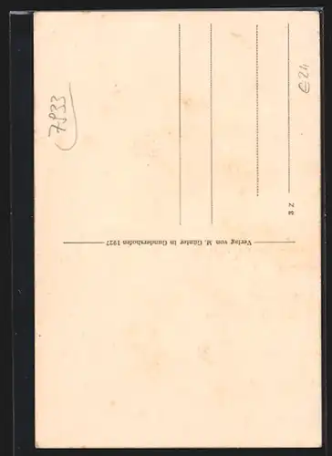 AK Gundershofen, Gemischtes Warengeschäft von Math. Günter, Ortsansicht