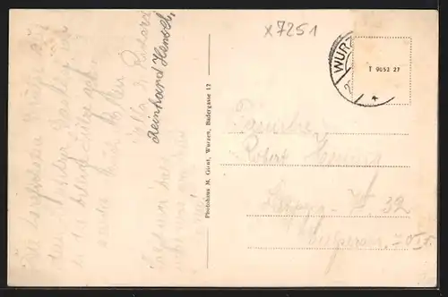 AK Lüptitz, Gasthaus, Ortspartie, Totalansicht