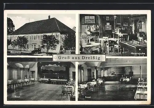 AK Dreissig, Gasthof von Ernst Arnold, Gaststube