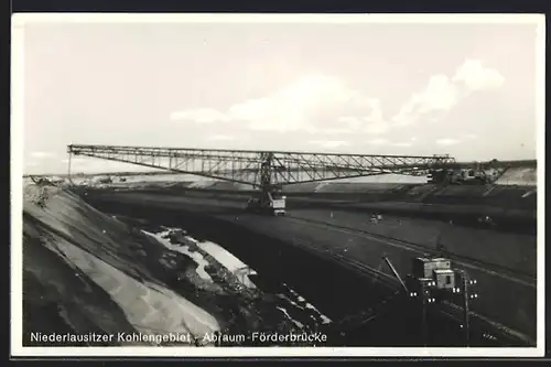 AK Senftenberg, Niederlausitzer Kohlengebiet, Abraum-Förderbrücke