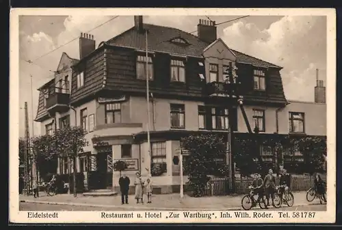 AK Hamburg-Eidelstedt, Restaurant u. Hotel zur Wartburg von Wilhelm Röder