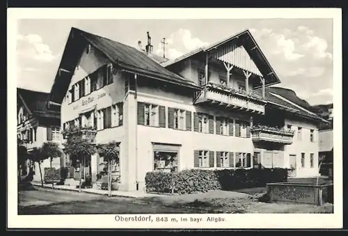 AK Oberstdorf im bayr. Allgäu, Hotel & Geschäft von Georg Mayer