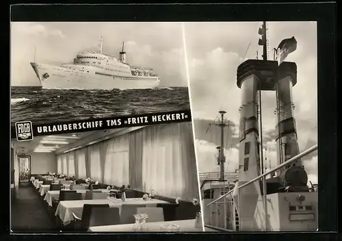 AK Urlauberschiff TMS Fritz Heckert