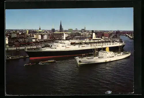AK Hamburg, Passagierschiff Queen Elizabeth 2