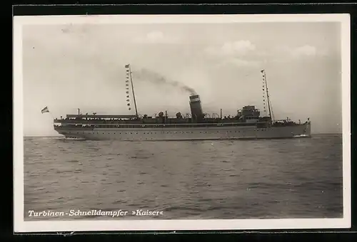AK Turbinen-Schnelldampfer Kaiser