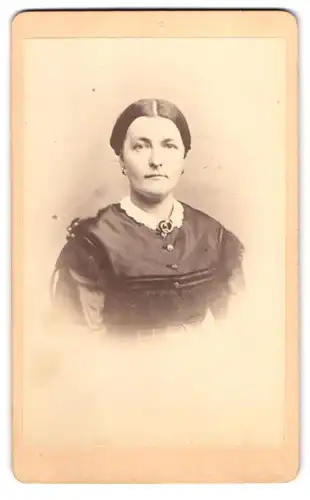 Fotografie W. Panse, Magdeburg, Bürgerliche Dame mit zurückgebundenem Haar