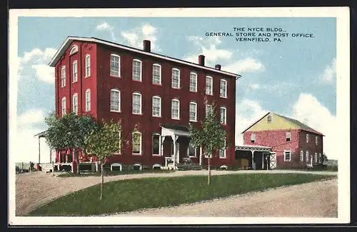 AK Vernfield, PA, The Nyce BLDG., General Store and Post Office