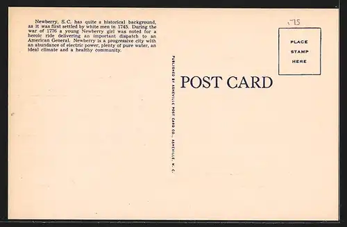 AK Newberry, SC, US Post Office