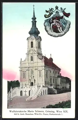 AK Wien-Grinzing, Wallfahrtskirche Maria Schmerz, Harkortstrasse 7