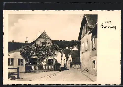 AK Wien-Sievering, Strassenpartie, Warnschild