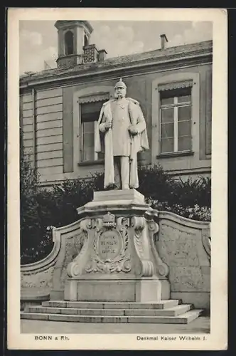 AK Bonn /Rhein, Denkmal Kaiser Wilhelm I