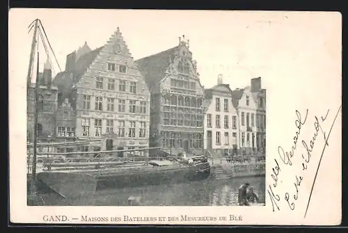 AK Gand, Maisons de Bateliers et des Mesureurs de Blé