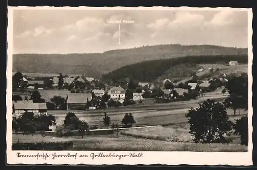 AK Herrndorf am Grillenburger-Wald, Teilansicht mit Gasthof Hasse