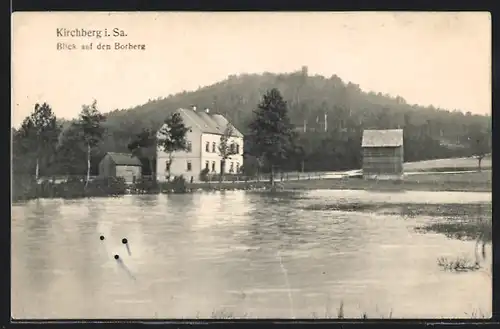 AK Kirchberg i. Sa., Blick auf den Borberg
