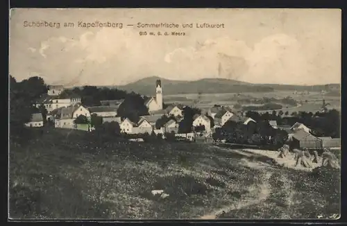 AK Schönberg am Kapellenberg, Teilansicht mit Kirche