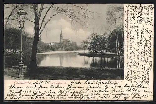 AK Chemnitz, Schlossteich mit Kirche